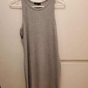 Gray form fitted dress